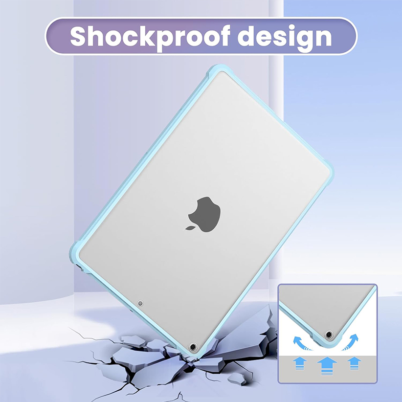 Shockproof Impact Resistant Flexible Soft Transparent Clear TPU Protective Shell with Air Cushion Fit iPad Pro10.5” 2017 